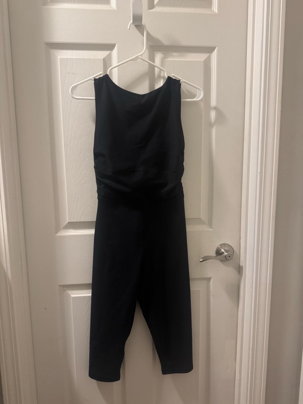 Abercrombie & Fitch Black Sleeveless Cropped Jumpsuit